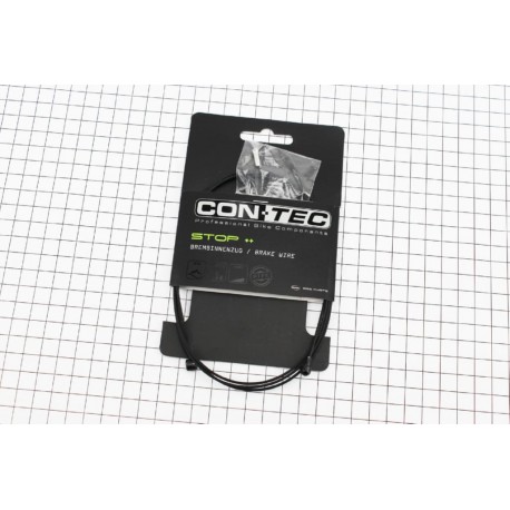 Трос гальмівний 1350мм універсальний MTB/ROAD з кінцевиком, нержавіюча сталь, тефлонове покриття, чорний Slick Stainless with Te