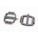 Педали MTB широкие 9/16" (101x98x16mm) со съёмными шипами, 2 пром-подшипника (6*13*5), алюминиевые, чёрные NWL-506B FPD