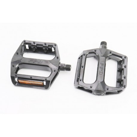 Педали MTB широкие 9/16" (108x100x24mm) алюминиевые, чёрные NWL-219 FPD