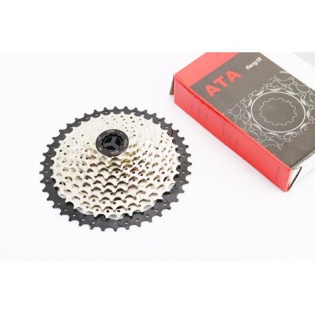 Касета 10зв. 11.13.15.18.21.24.28.32.36.42Т (трансмісія 1/2х10), сріблясто-чорна KDF-CS1042 ATA