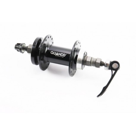 Втулка задня MTB алюмінієва 14Gx32H під вільнобіг, Disk-brake, кріпл. ексцентрик, чорна KT-TD7R QUANDO