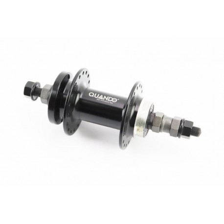 Втулка задня MTB алюмінієва 14Gx36H під вільнобіг, Disk-brake, кріпл. гайка, чорна KT-TD6R QUANDO