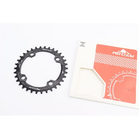 Зірка передня MTB Narrow Wide 34Т (BCD:104мм), алюмінієва, чорна Motsuv