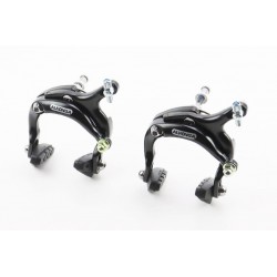 Тормоз ROAD V-brake клещевого типа, передний+задний, ход колодки 67-79мм, алюминиевый, чёрный HJ-1201AD ALHONGA