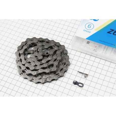 Ланцюг приводний 1/2х3/32"х116L 6 швидкостей, сірий Z6 KMC