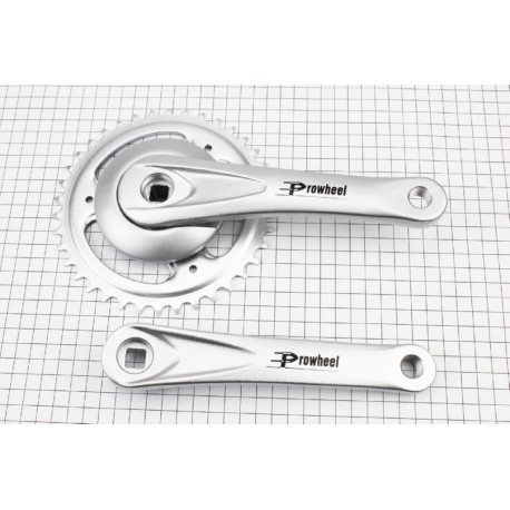 Шатуны "квадрат" 170мм, 38T (1/8") CITY, алюминиевые, серые NEXUS PRO-A38 PROWHEEL