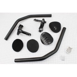 Кермо лежак 22,2/25,4/31,8 регульований, алюмінієвий, чорний Китай