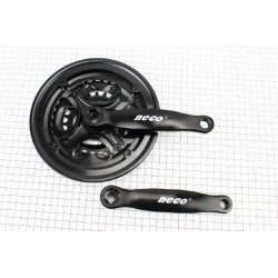 Шатуни "квадрат" 152мм, 42.34.24T MTB, чорні NSS-3001 Neco