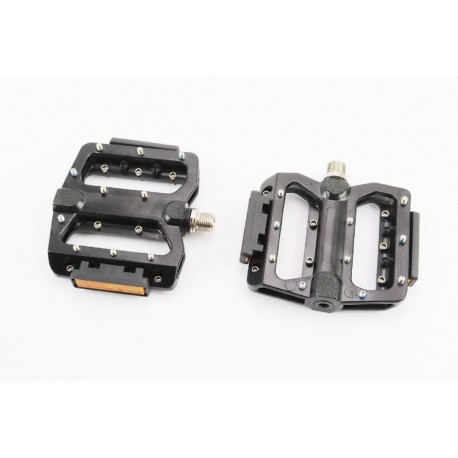 Педали MTB широкие 9/16" (103x107x24mm) со съёмными шипами, пром-подшипник (6*13*5), алюминиевые, NWL-393B-RP FPD