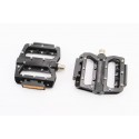 Педали MTB широкие 9/16" (103x107x24mm) со съёмными шипами, пром-подшипник (6*13*5), алюминиевые, NWL-393B-RP FPD