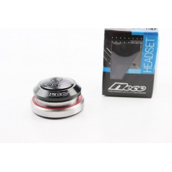 Рулевая колонка 1-1/8"x1,5" (41,8/28,6x52/39,8) безрезьбовой вилки, интегрированная, пром-подшипники, чёрная H373 Neco