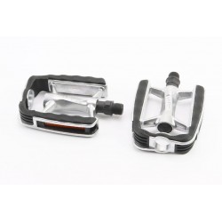 Педалі CITY 9/16" (108x82x25мм) алюмінієві, сріблясто-чорні С220DU Wellgo