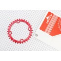 Зірка передня MTB Narrow Wide 32Т (BCD:104мм), алюмінієва, червона Motsuv