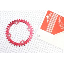 Зірка передня MTB Narrow Wide 34Т (BCD:104мм), алюмінієва, червона Motsuv
