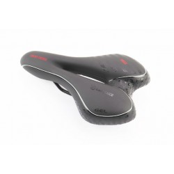 Сидіння MTB 270x160мм, чорно-біло-червоне "GEL" Китай