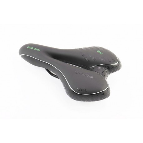 Сидіння MTB 270x160мм, чорно-біло-зелене "GEL" Китай