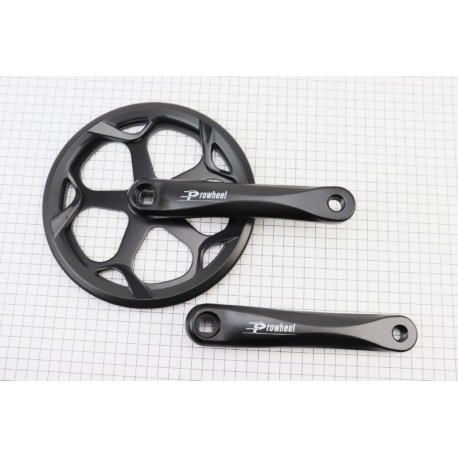 Шатуни "квадрат" 170мм, 46T (3/32") CITY, алюмінієві, чорні FOLDING PRO-546P PROWHEEL