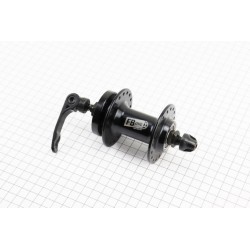 Втулка передняя MTB алюминиевая 14Gx36H, Disk-brake, 2 пром-подшипники 6200 2RS, крепл. эксцентрик, чёрная FB-A208FBQ FB ONE