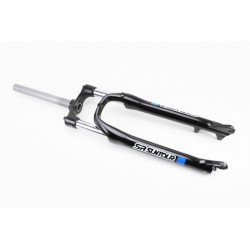 Вилка 27,5" амортизаційна, без різьби 1-1/8" (28,6мм), шток 255мм, з ходом 80мм, Disk-brake, Preload, алюмінієва, чорна XCE 28 S