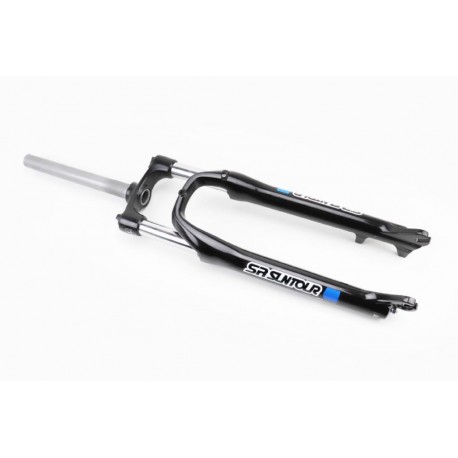 Вилка 27,5" амортизационная, без резьбы 1-1/8" (28,6мм), шток 255мм, с ходом 80мм, Disk-brake, Preload, алюминиевая, чёрная XCE 