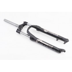 Вилка 26" амортизаційна, без різьби 1-1/8" (28,6мм), шток 205мм, з ходом 100мм, Disk-brake, M Lockout, алюмінієва, чорна BLOOKE 