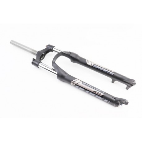 Вилка 27,5" амортизаційна, без різьби 1-1/8" (28,6мм), шток 205мм, з ходом 100мм, Disk-brake, M Lockout, алюмінієва, чорна BLOOK