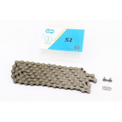 Цепь приводная 1/2х1/8х112L 1 скорость, коричневая S1 KMC