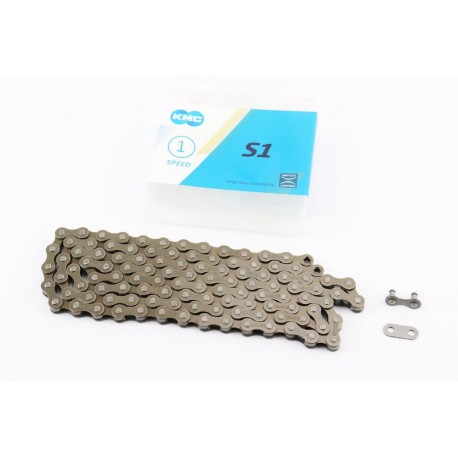 Цепь приводная 1/2х1/8х112L 1 скорость, коричневая S1 KMC