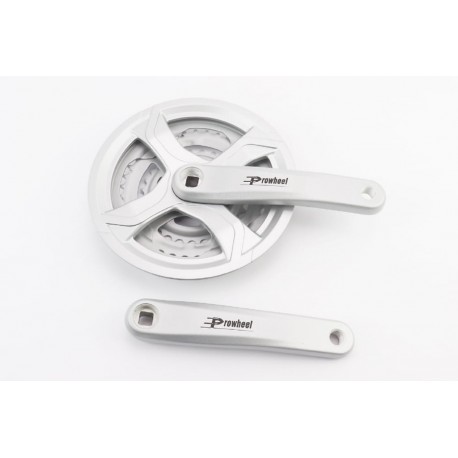 Шатуни "квадрат" 170мм, 48.38.28T MTB, алюмінієві, сірі TY-CQ01 PROWHEEL