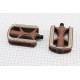 Педали CITY 9/16" (105.5x74x26mm) пластиковые, коричнево-серые NW-88 FPD