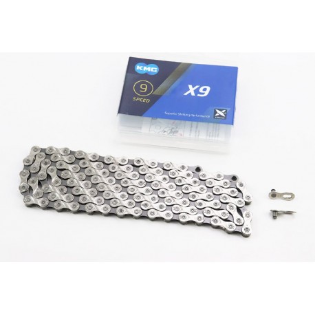 Ланцюг приводний 1/2х11/128х116L на 9 швидкостей, сріблясто-сіра X9 KMC