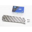 Ланцюг приводний 1/2х11/128х116L на 9 швидкостей, сріблясто-сіра X9 KMC