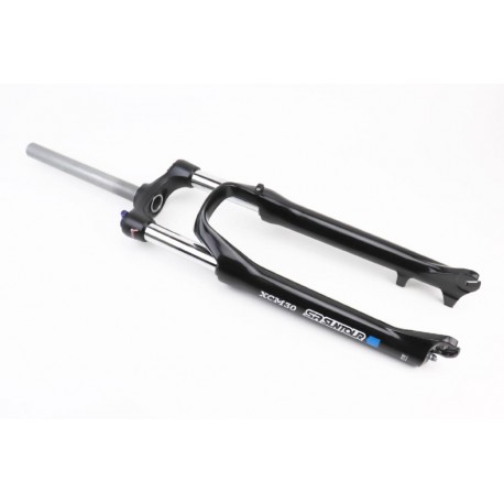 Вилка 27,5" амортизационная, без резьбы 1-1/8" (28,6мм), шток 255мм, с ходом 100мм, Disk-brake, пружинно-масляная, Lockout, чёрн