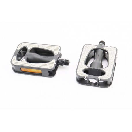 Педали CITY 9/16" (110x76x26mm) пластиковые, черно-серые NW-340 FPD