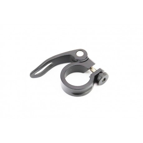Затискач (хомут) труби сидіння MTB 28,6мм, кріпл. ексцентрик, алюмінієвий, чорний Китай