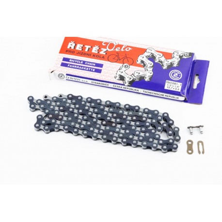 Цепь приводная 1/2х1/8х112L 1 скорость, чёрно-серая Чехия