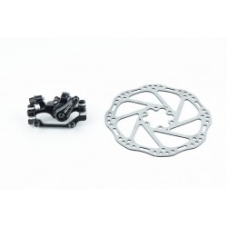 Гальмо Disk-brake переднє (F160/R140мм)+диск 160мм, кріпл. 6 болтів, чорне DSC-310/RPT005 Repute