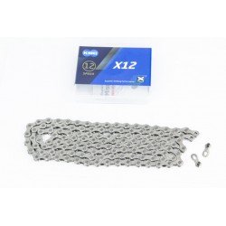 Ланцюг приводний 1/2х11/128"х126L 12 швидкостей, сріблястий X12 KMC