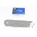 Цепь приводная 1/2х11/128х126L 12 скоростей, серебристая X12 KMC