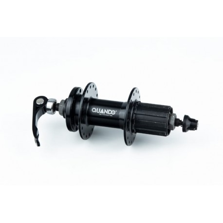 Втулка задняя MTB алюминиевая 14Gx32H под кассету 8-11зв, Disk-brake, крепл. эксцентрик, чёрная KT-К69R QUANDO