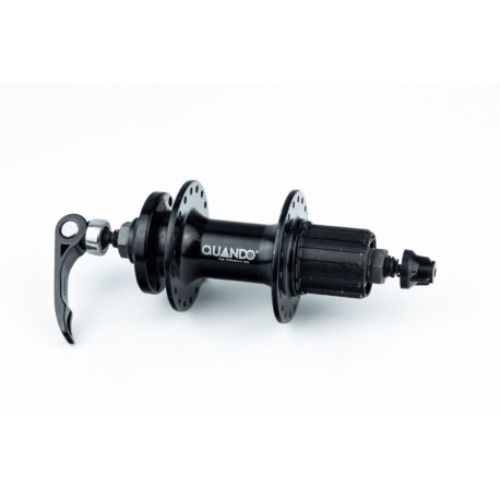 Втулка задняя MTB алюминиевая 14Gx36H под кассету 7зв, Disk-brake, крепл. эксцентрик, чёрная KT-MD2R QUANDO