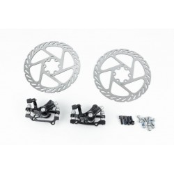 Тормоз Disk-brake передний (F160/R140мм)+задний (F180/R160мм), диски 160мм, крепл. 6 болтов, чёрный DX-2007 LOGAN