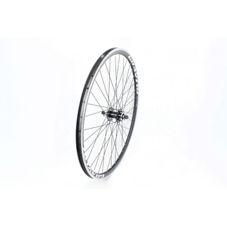 Колесо 29" переднее Disk-brake, обод "капля" алюминиевый, втулка 14Gx36H, крепл. гайка, чёрное "GRAVITY" Китай