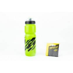 Фляга пластиковая 800мл, с защитной крышкой, салатово-чёрная SWB-528-L SPELLI