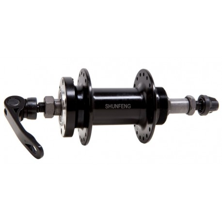 Втулка задняя Al DD трещотка 36H 14G ED ось - 10мм 135 пром. подшипн. SHUNFENG SF-A210R