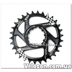 Звезда-неспадайка к шатуну NW AL 36T GXP (SRAM) offset 1mm черн. SNAIL