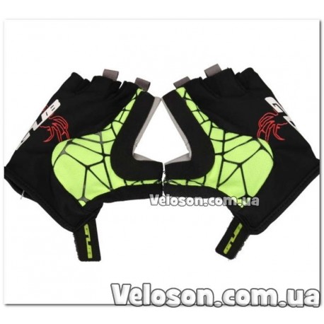 Перчатки велосипедные GUB S036 черно-салатный L