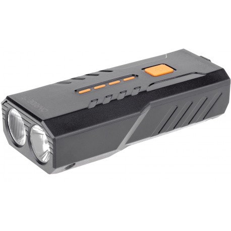 Велосипедна фара ONRIDE Spark (300 lm, 2400 mAh, Type-C), функ. Power Bank, пластикова