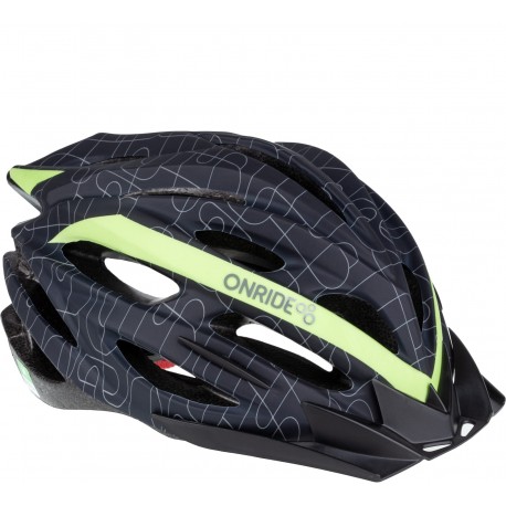 Шлем ONRIDE Grip черный/зеленый L (58-61 см)