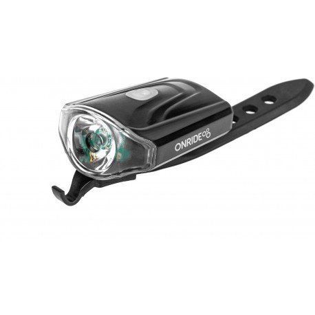Велосипедная фара ONRIDE Xeo USB (50 lm, 550 mAh, Micro-USB), пластиковая